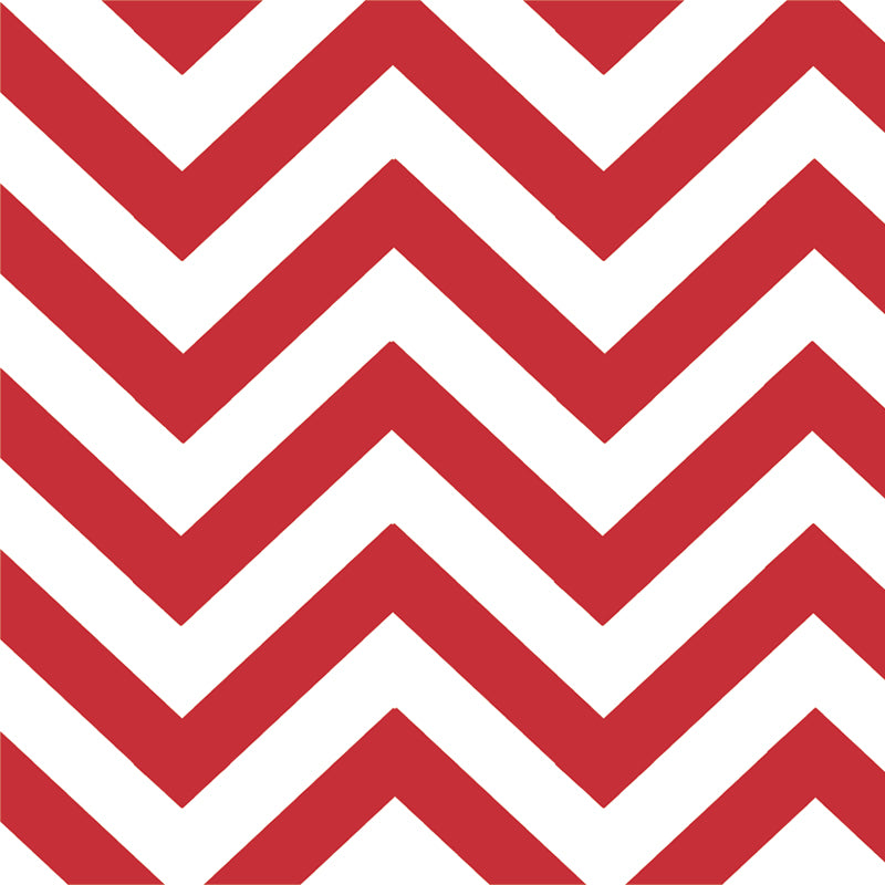 Half Moon Zig Zag Red Small Chevron