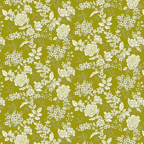 Tranquility Olive Green Floral
