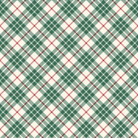 Old Fashioned Christmas Tartan Cream