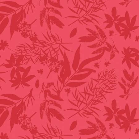 Floral Gardens Foliage Red
