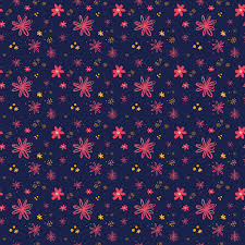 Doodle Petals Navy