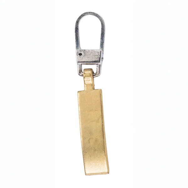 Zipper Pull Gold Flat Wave