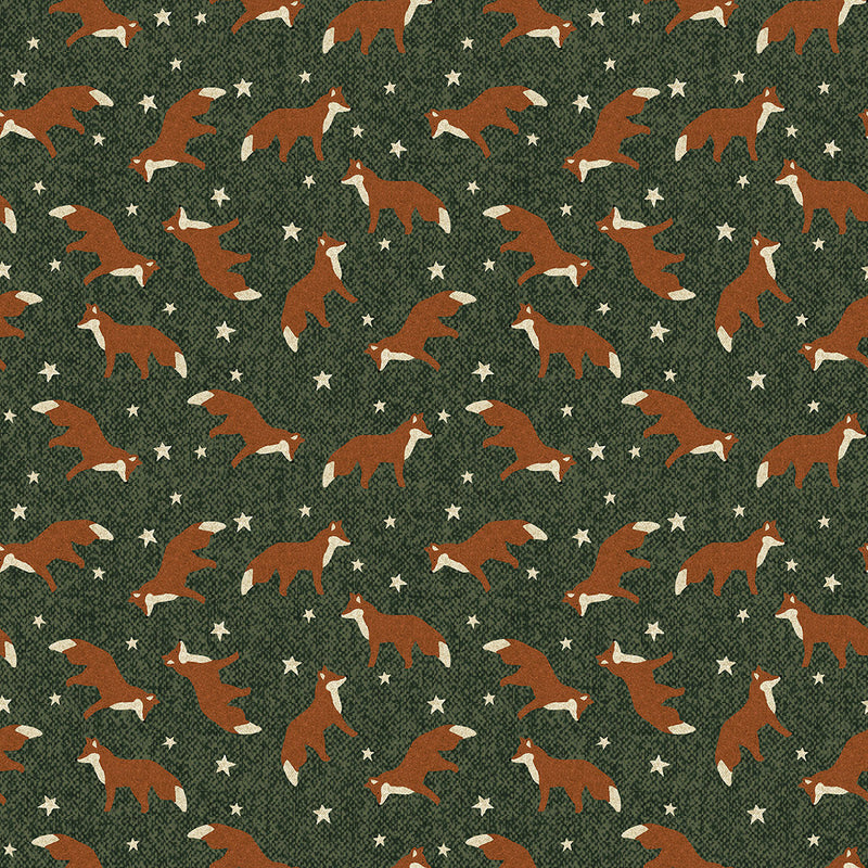 Fox in the Forest Green