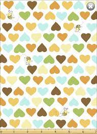 Hearts and Bees Light Gold