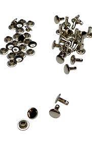 Double Cap Rivets 25ct in Nickel