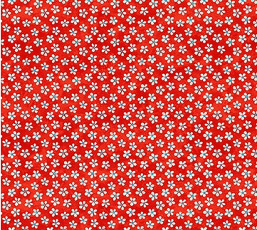 Berry Pickers Calico Red Fabric