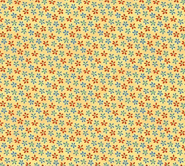 Berry Pickers Calico Yellow Fabric