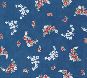 Grand Haven Blooming Garlands Nautical Blue Yardage