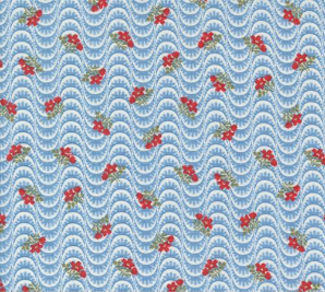 Grand Haven Floral Moire Blenders Cream Sky Yardage