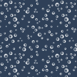 Polar Plungers Bubbles Navy Fabric