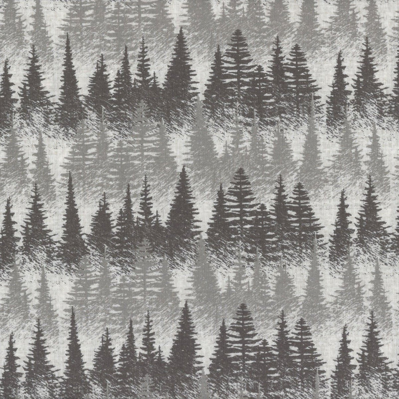 Wild Woods Lodge Gray Tree Stripe