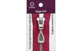 Zipper Pull Open Teardrop Silver