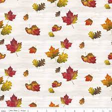 Fall Barn Quilts Leaf Toss Parchment
