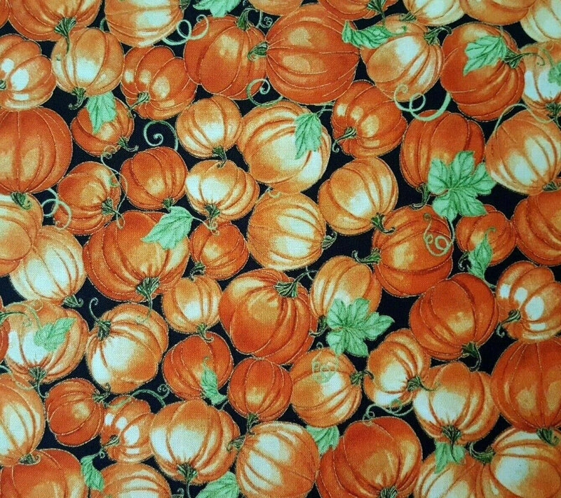 Harvest Bounty Orange Pumpkins Black