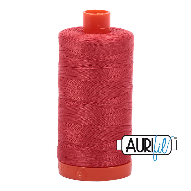 Cotton Mako 50wt 1422yds 2255 Dark Red Orange Thread
