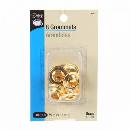 Grommet Brass 3/8in 8 ct