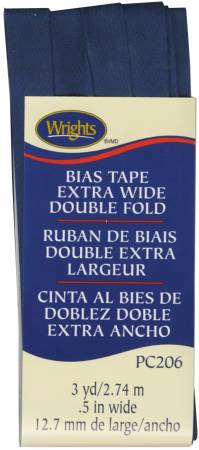 Extra Wide Double Fold Bias Tape Navy