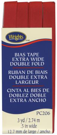 Extra Wide Double Fold Bias Tape Red