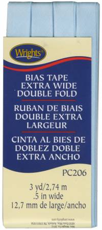 Extra Wide Double Fold Bias Tape Blue