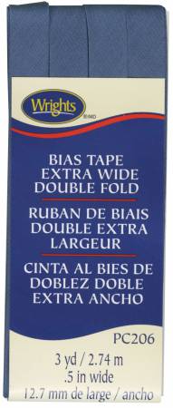 Extra Wide Double Fold Bias Tape Stone Blue