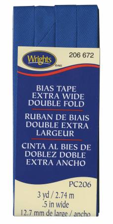 Extra Wide Double Fold Bias Tape 3yd Snorkel Blue