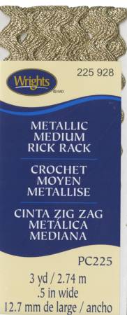 Medium Rick Rack Metallic Antique Gold