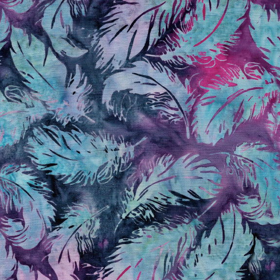 Tossed Feather Cotton Candy Yardage