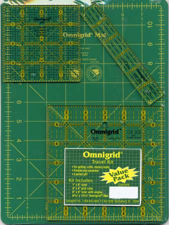 Omnigrid Travel Kit 12WG Mat With OG6A OG4G & OG1 Rulers