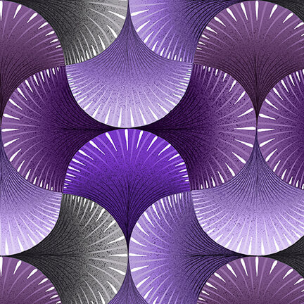 108" Lutece Fan Texture Purple Yardage