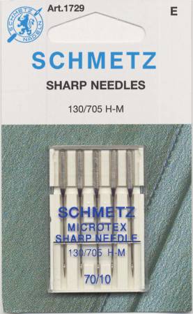 Schmetz Sharp / Microtex Machine Needle Size 10/70 5 pc