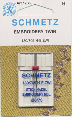 Schmetz Double Machine Embroidery Machine Needle Size 2.0/75 1ct