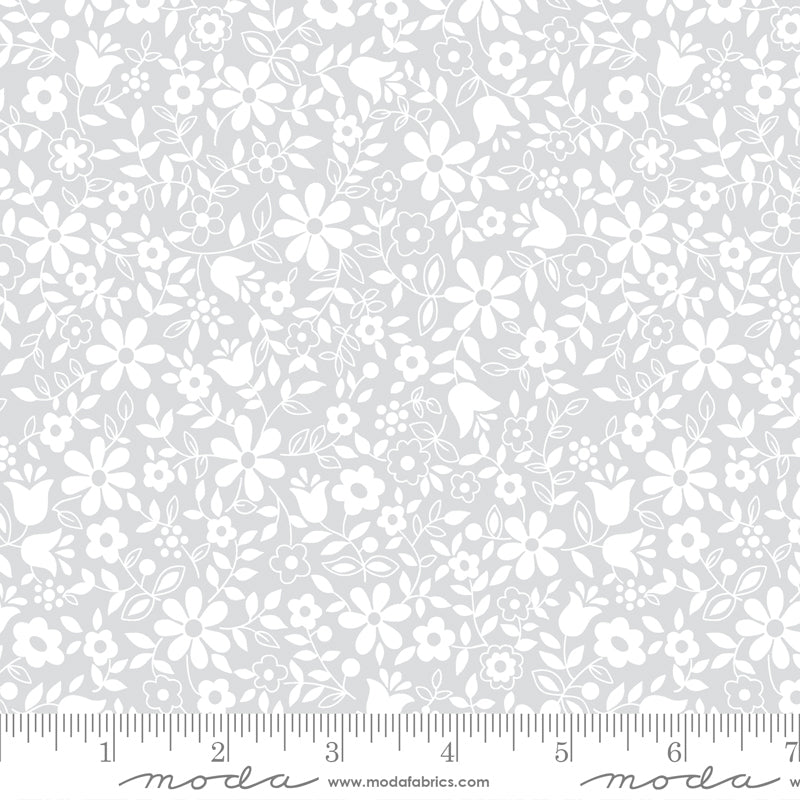 Whispers Flower Patch Zen Grey