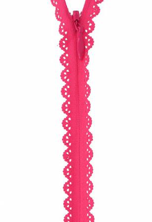 Zipper Lace 22cm 19mm wide Fuchsia