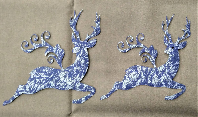 Two Blue Christmas Reindeer