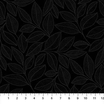 Simply Neutral 2 Large Leaf Toss -  Gray/Black