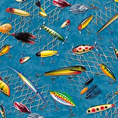 FISHING LURES BLUE-SO MANY FISH SO LITTLE TIME