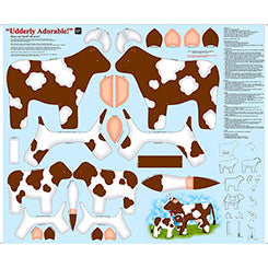 Udderly adorable craft panel - brown cow