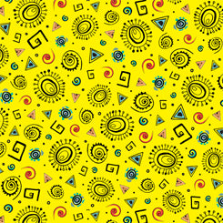 Wild Side TOSSED GEOMETRICS YELLOW