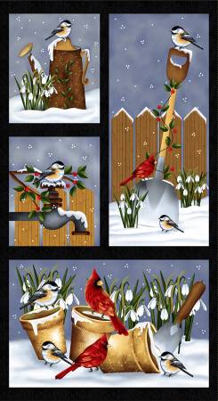 Frozen in Time Block Panels (Chickadees)