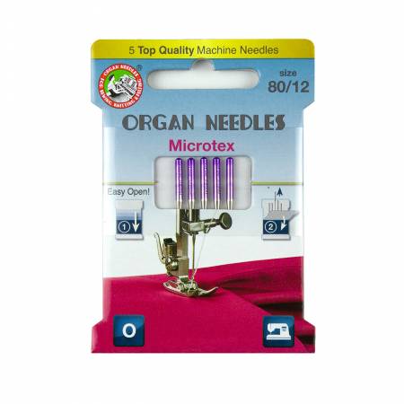 Organ Needles Microtex Size 80/12 Eco Pack 5 ct