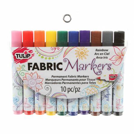 Tulip Brush Tip Rainbow 10 Pack Fabric Markers