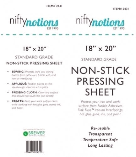 Nifty Notions Teflon Pressing Sheet 18 in x 20 in - 744674024312 Quilting Notion...