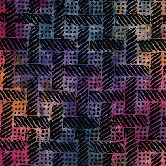 Grid with Bubbles Tourmaline Yardage