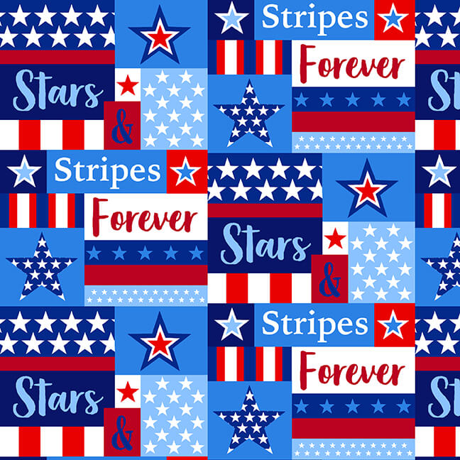 Stars & Stripes Forever Patchwork 5828-78 Plaid Yardage