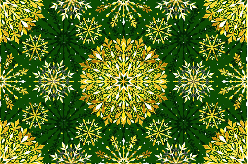 Noel 2021 - Snowflakes Green