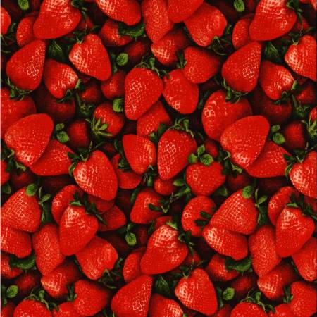 Market Place-Strawberries Digitally Printed