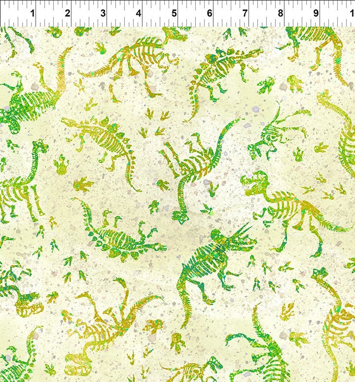 Dinosaur Friends - Dino fossils Green