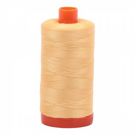 Mako Cotton Thread Solid 50wt 1422yds Medium Butter