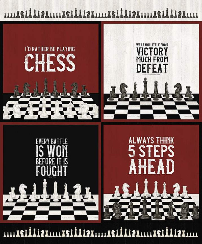 I'd Rather Be Playing Chess 36" Panel