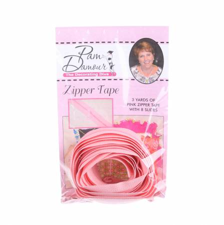 Reversible Coil Zipper Tape 8 Slides - Pink